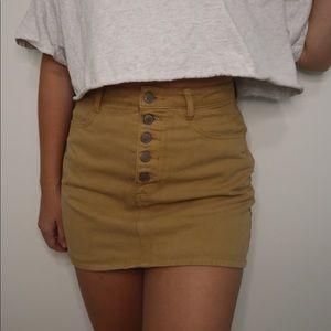 Khaki Pacsun Denim Skirt